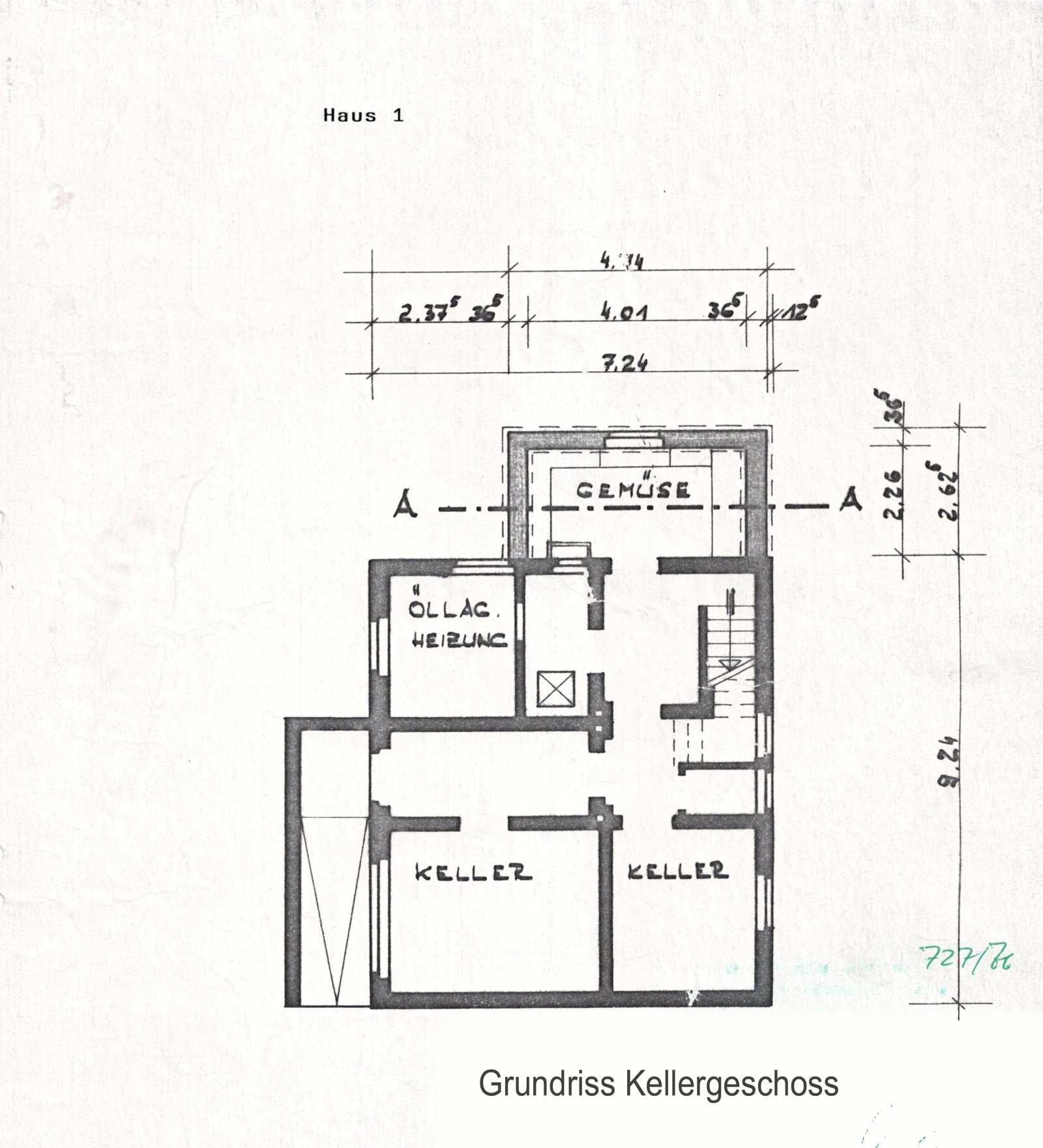 Grundriss KG Haupthaus