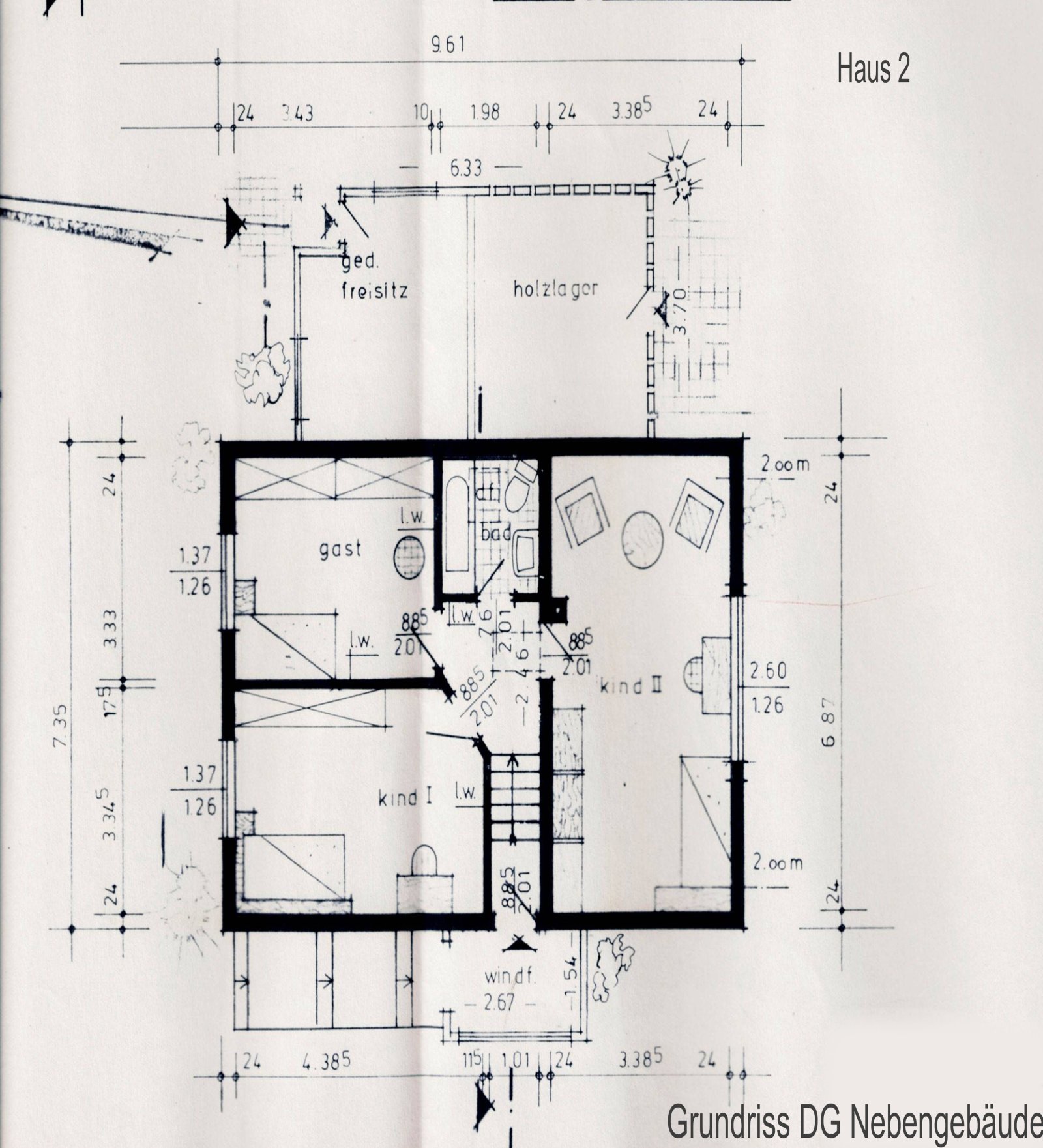 Grundriss DG Nebengebäude