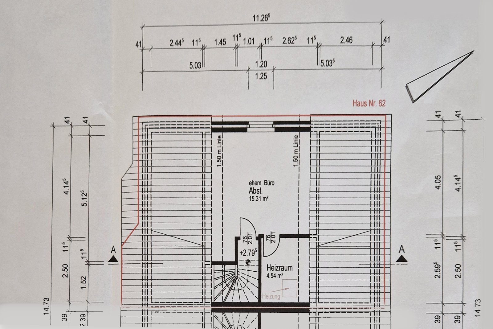 Grundriss Spitzboden