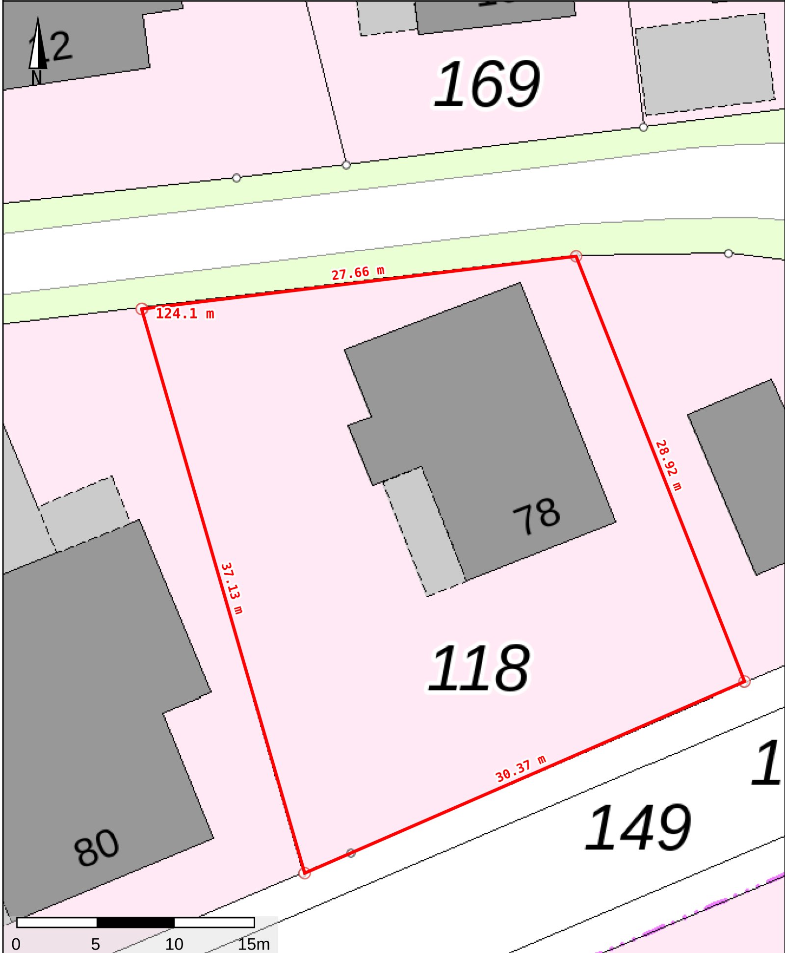 Lageplan mit Maße