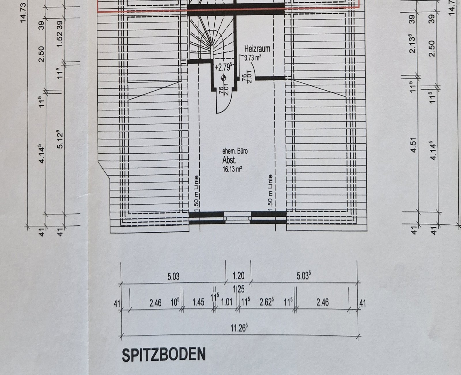 Grundriss Spitzboden