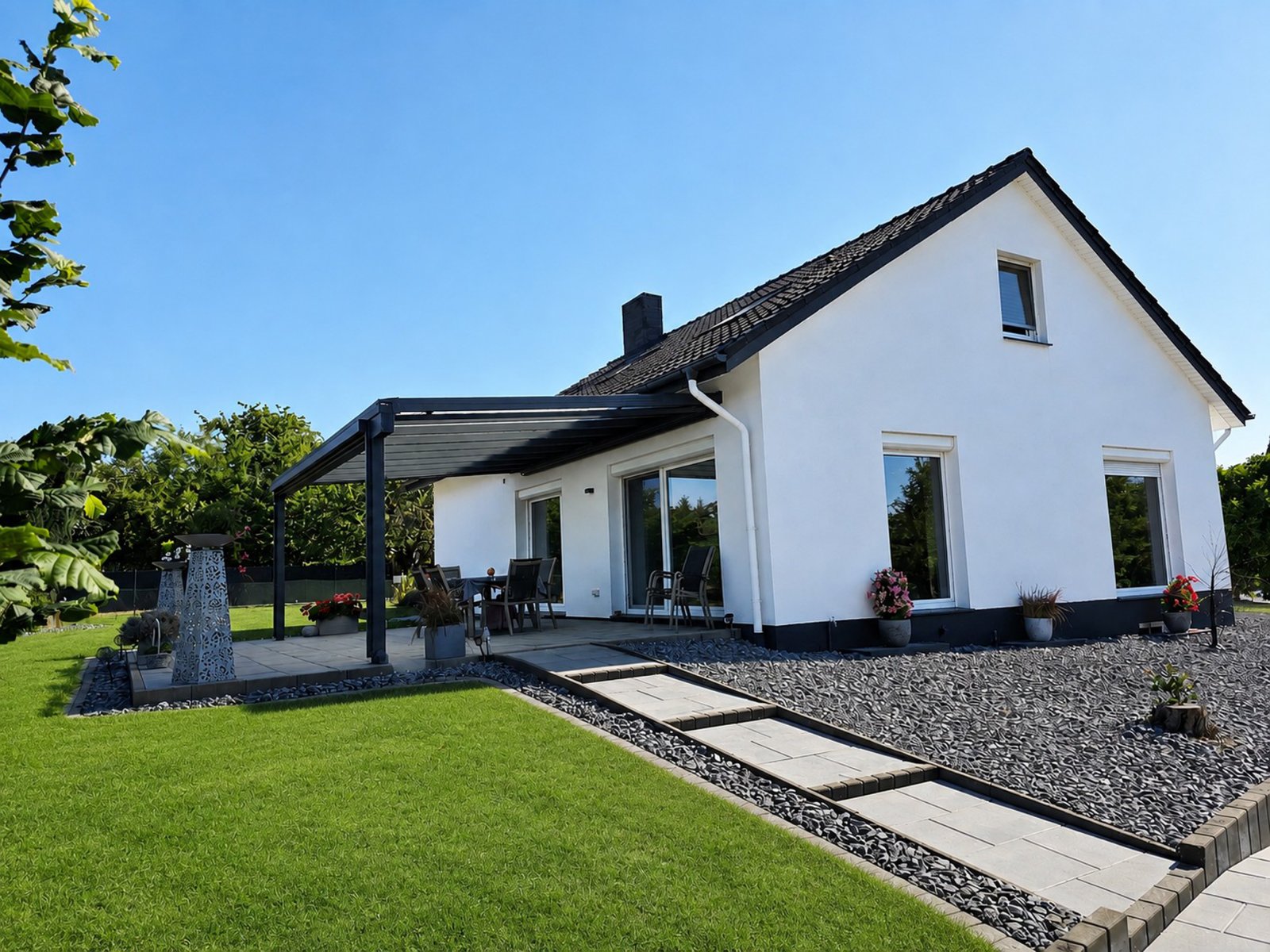 Zwei Wohnkonzepte, ein Zuhause: Modernisiertes Doppelhaus mit großem Grundstück Zwei Wohnkonzepte, ein Zuhause: Modernisiertes Doppelhaus mit großem Grundstück